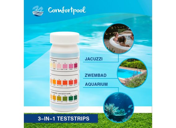 Comfortpool 3-in-1 teststrips voor zwembad of Spa