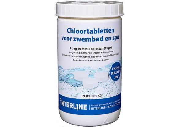 Chloortabletten voor zwembad | Long90 20gram/1kg