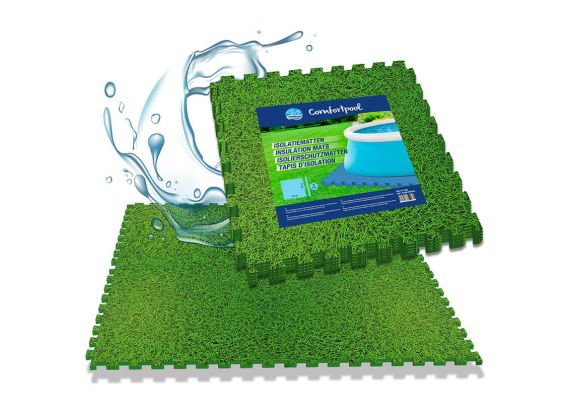 Zwembad vloertegels - 50 stuks | Gras-print| Isolatie en bescherming | Zwembad ondervloer