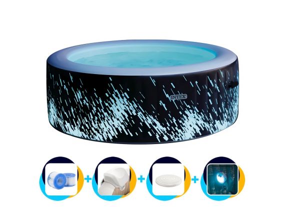 Intex PureSpa Glow Deluxe opblaasbare spa 4-persoons