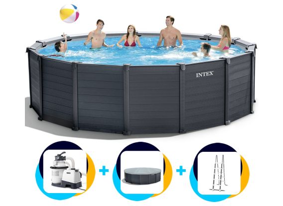 Intex zwembad Graphite Panel 478 x 124 cm | Rond