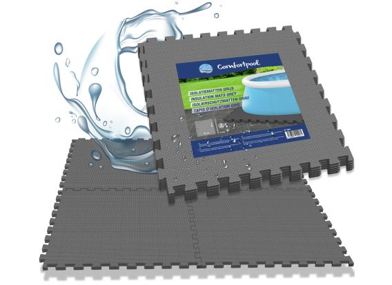 Comfortpool Zwembad Vloertegels Grijs - 35 stuks | Isolatie en bescherming | Zwembad ondervloer | 50 x 50 cm