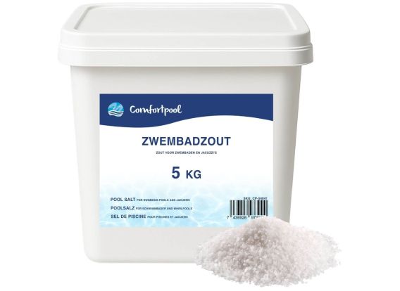 Zwembadzout 5 kg | Voor schoon zwembadwater | Geschikt voor Intex zoutwatersysteem | Comfortpool