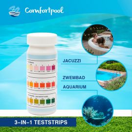 Comfortpool 3-in-1 teststrips voor zwembad of Spa 