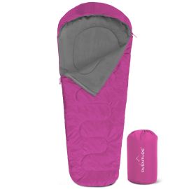 Oventure mummy slaapzak SleepPlus – roze | Comfort tot 6 °C | Lichtgewicht en compact | Voor kamperen en backpacken