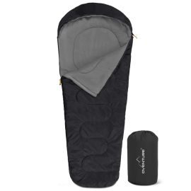 Oventure mummy slaapzak SleepPlus – zwart | Comfort tot 6 °C | Lichtgewicht en compact | Voor kamperen en backpacken