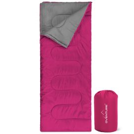 Oventure slaapzak SleepPlus - roze | 3-seizoenen slaapzak | Comfortabel tot 8 °C | Voor kamperen, logeren en festivals