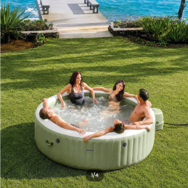 Intex PureSpa Bubble Spa | 8-persoons | Rond – Olijfgroen