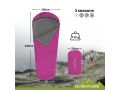 Oventure mummy slaapzak SleepPlus – roze | Comfort tot 6 °C | Lichtgewicht en compact | Voor kamperen en backpacken
