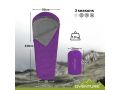 Oventure mummy slaapzak SleepPlus – paars | Comfort tot 6 °C | Lichtgewicht en compact | Voor kamperen en backpacken