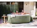 Intex PureSpa Bubble Massage Opblaasbare Spa | 6-persoons | Olijfgroen