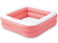 Vierkant opblaasbaar babyzwembad roze