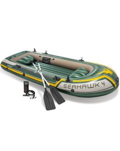 Intex Seahawk 4 Set | Vierpersoons opblaasboot met peddels en pomp