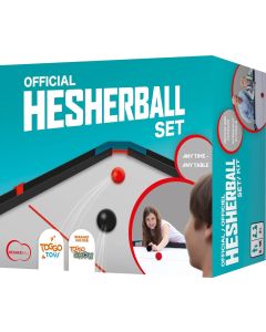 HesherBall Unisex jeugd tafelbalspel funsportspel set in display, blauw roze, 20 cm