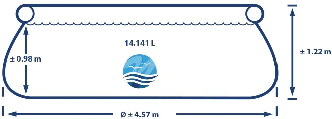 lijntekening Easy Set 457 x 122 Easy Set 457 x 122