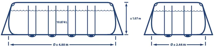 Lijntekening Prism Frame 488 x 244 x 107 cm Prism Frame 488 x 244 x 107 cm